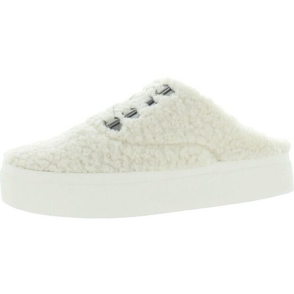 Lucky Brand Tolini Womens Shoes Size 9.5 Cream Sherling Slip On Sneaker Mule - Picture 1 of 6
